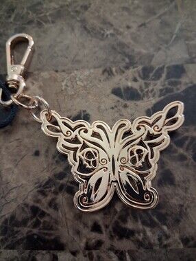 Jessica Simpson Gold Filigree Butterfly Key & Purse Charm